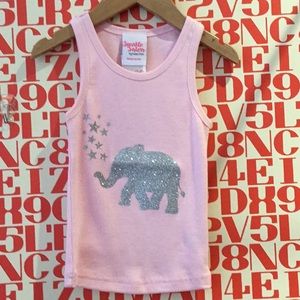 Sparkle Sisters Glitter Elephant Tank, NEW WITH TAGS